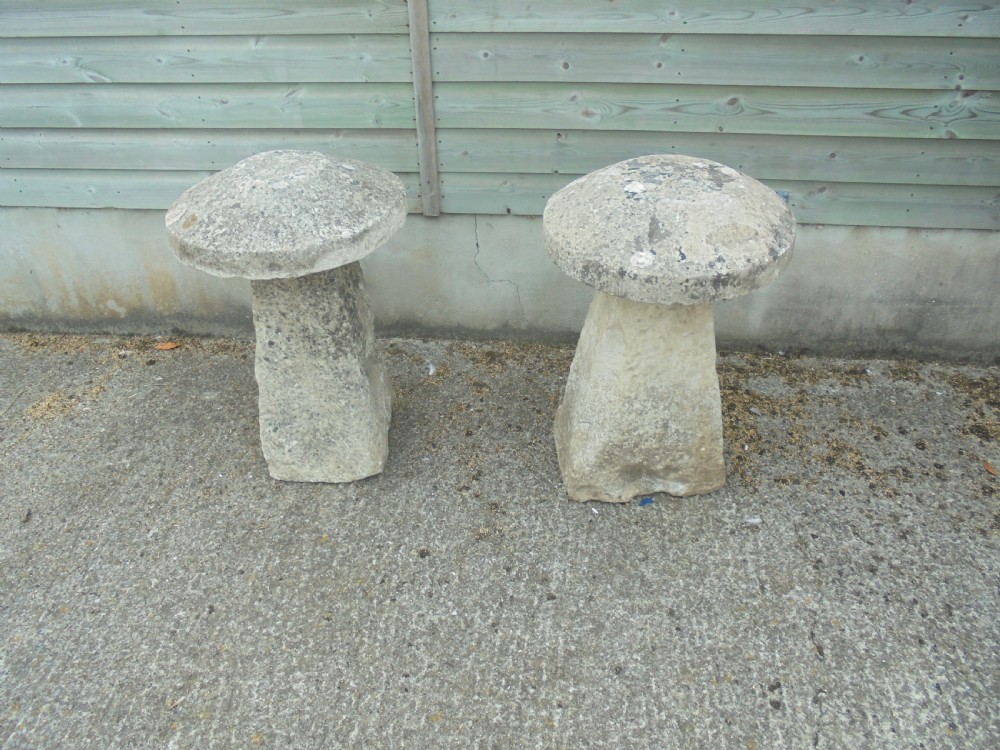 Two  genuinly old staddle stones 