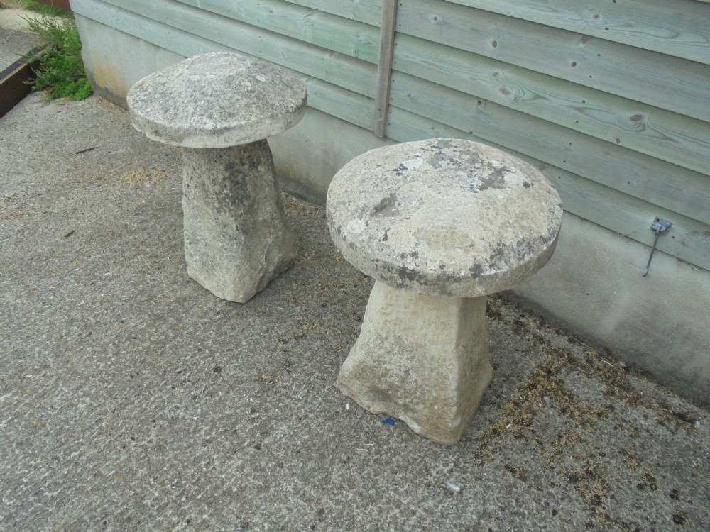 Two  genuinly old staddle stones  View V