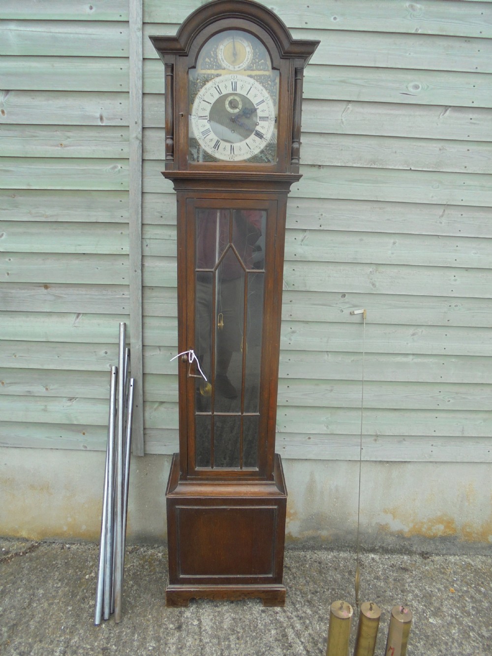 19th century long case clock Westminster and Whittington chime
