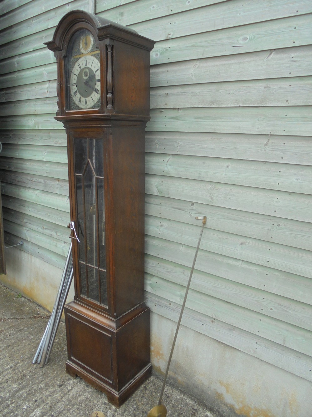 19th century long case clock Westminster and Whittington chime View VIII