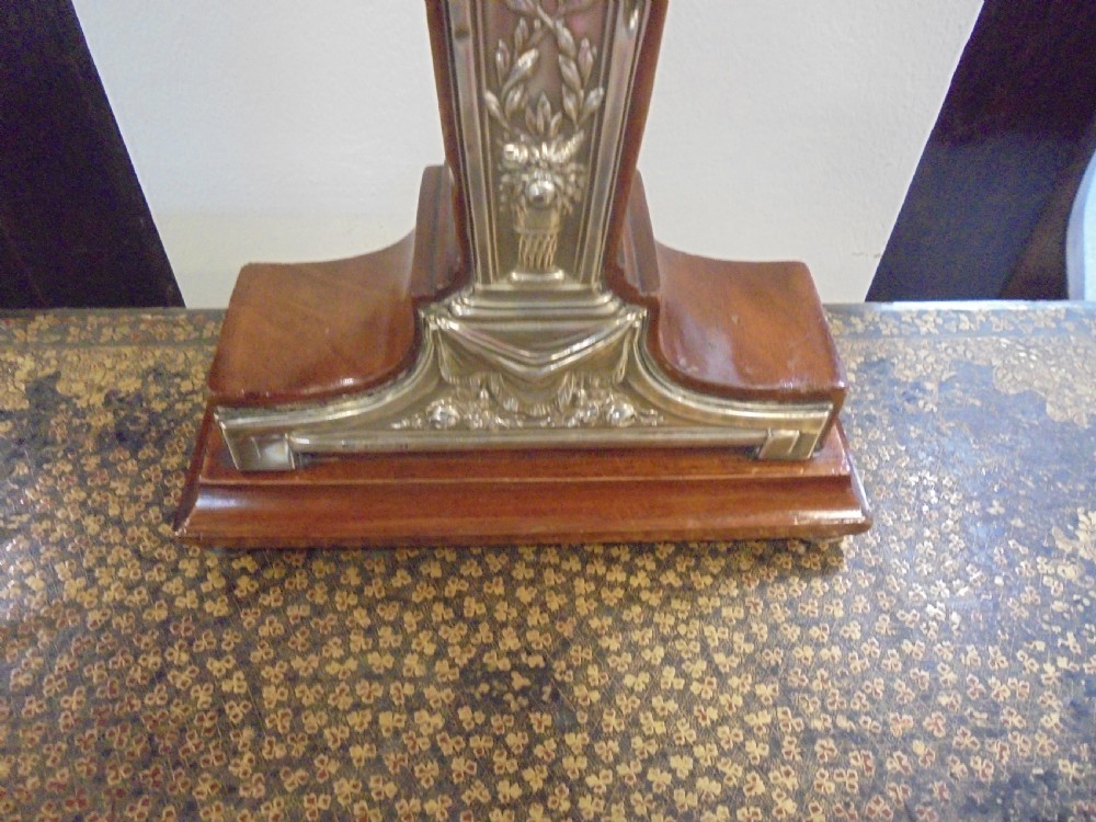 Silver Art Nouveau miniature clock . Hall marked View IV