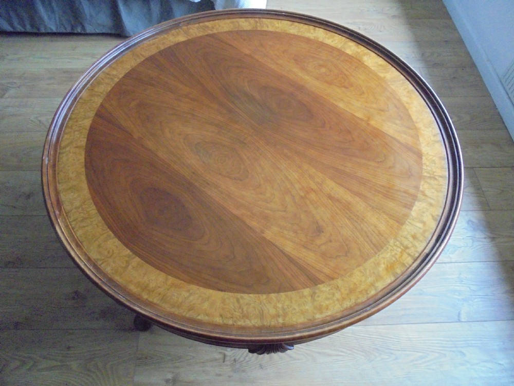 Large walnut coffee table View III
