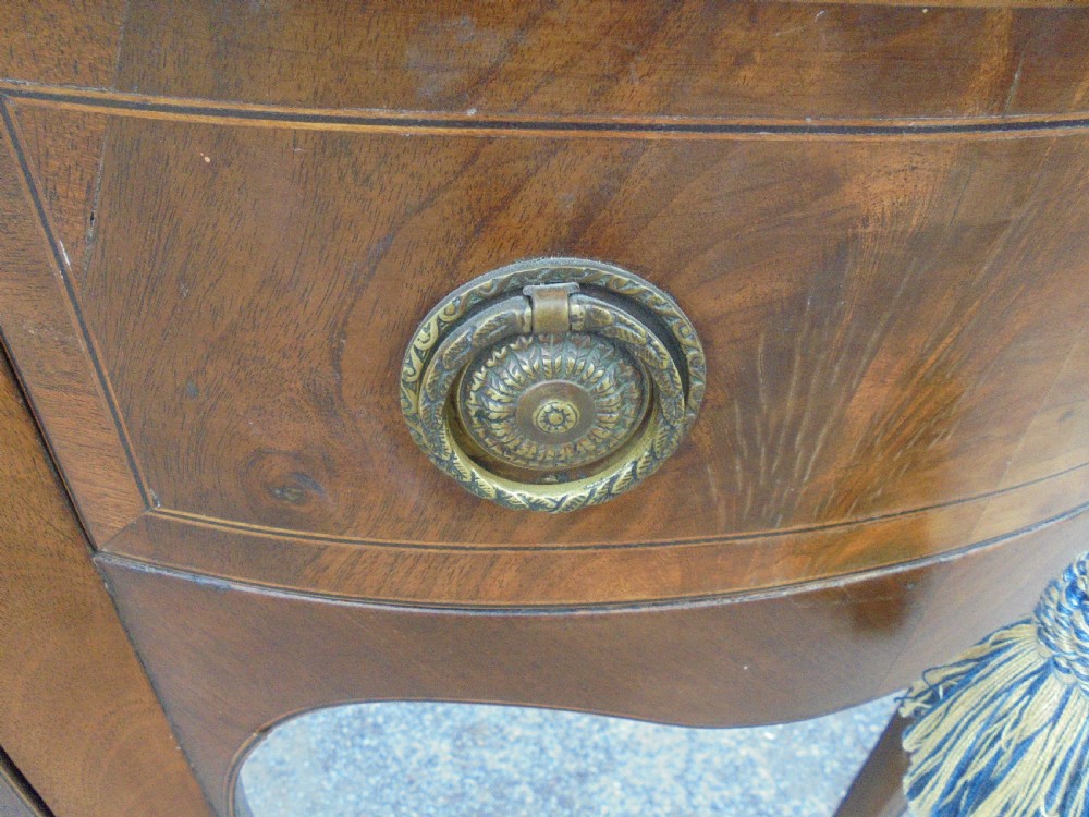 19th century serpentine Sheraton style sideboard View II