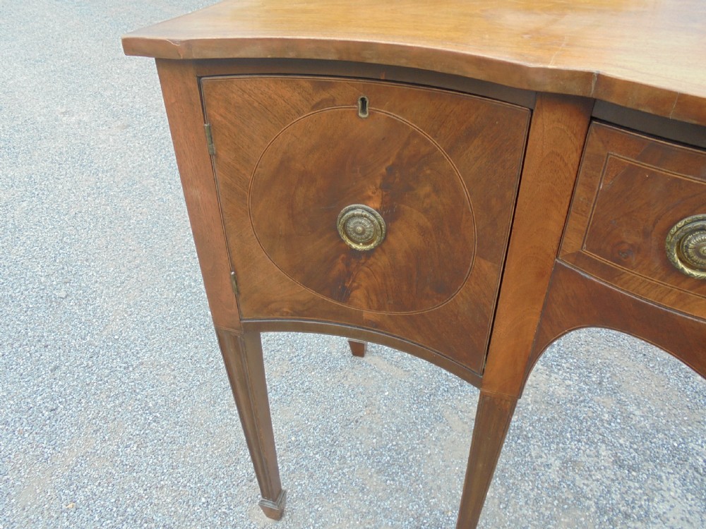 19th century serpentine Sheraton style sideboard View III