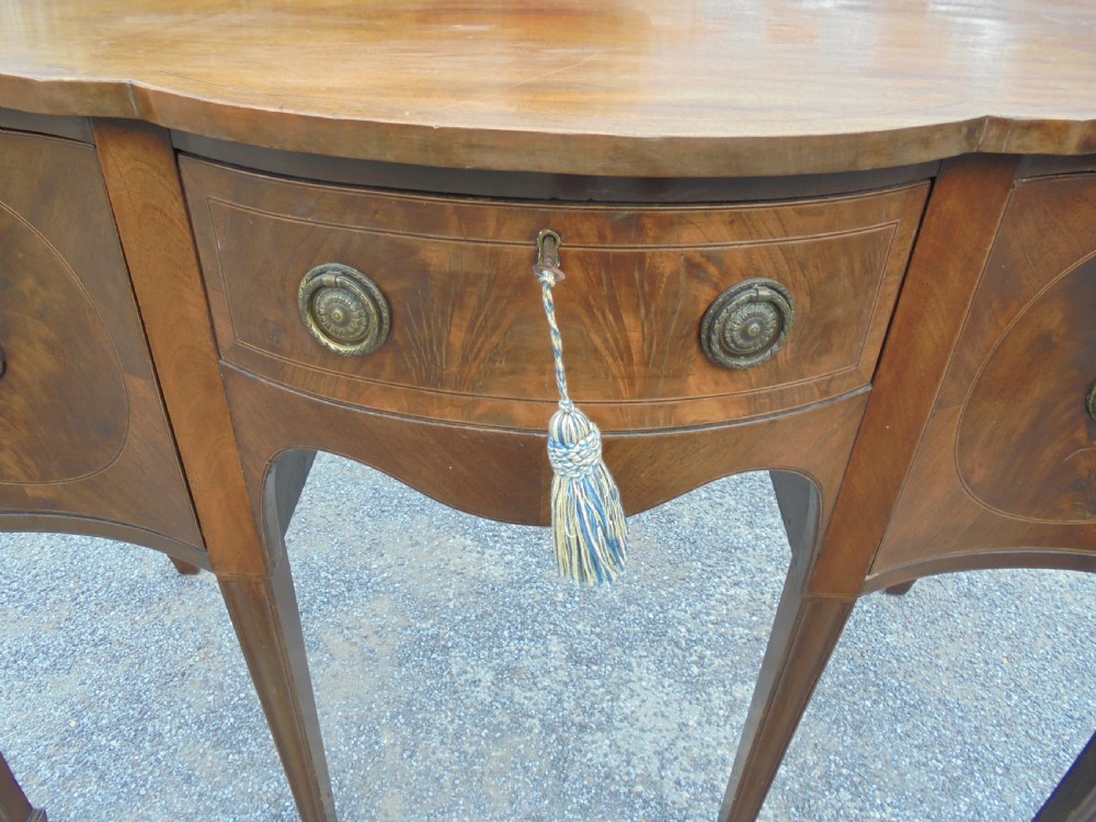 19th century serpentine Sheraton style sideboard View IV