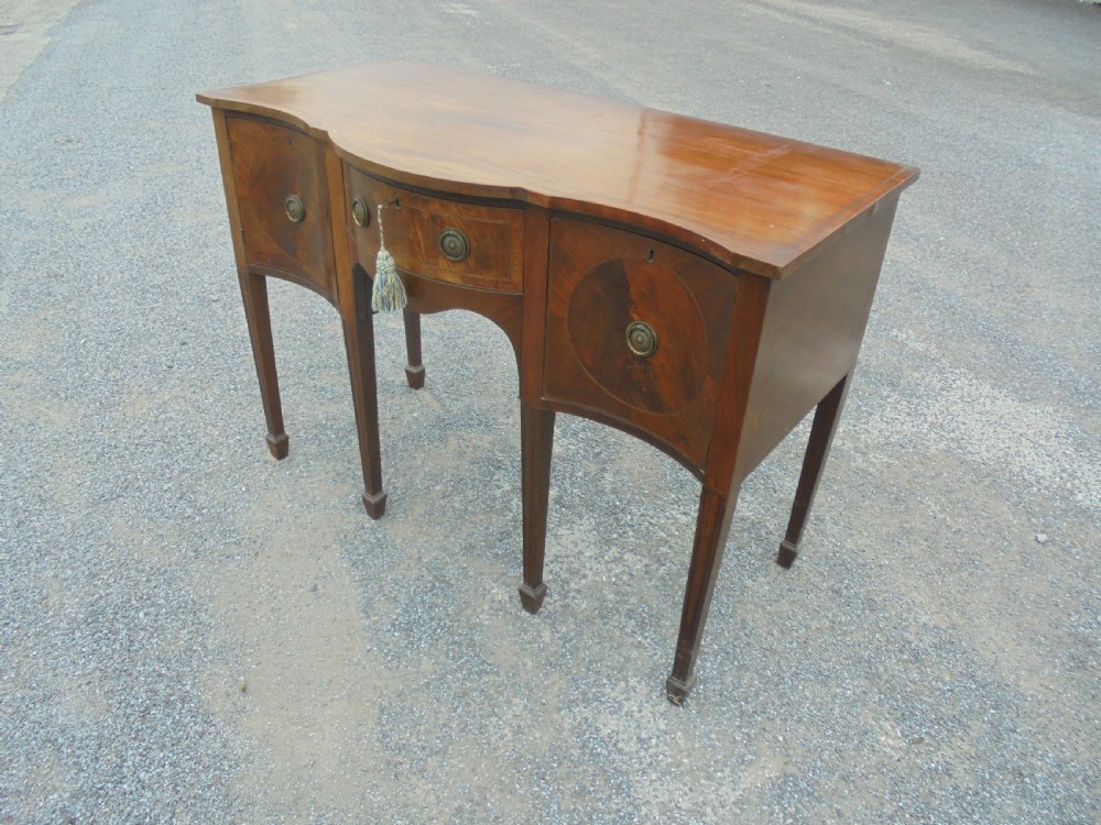 19th century serpentine Sheraton style sideboard View V