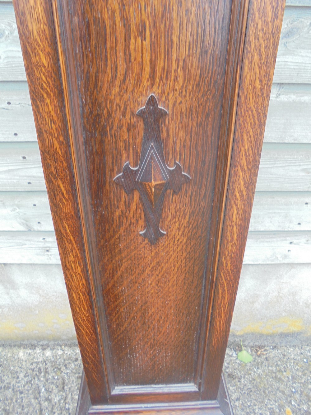 Jacobean style oak Grandmother clock View VI