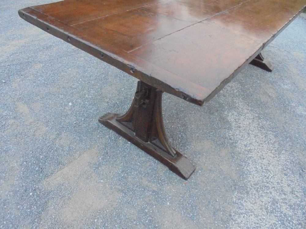 English oak refectory, farmhouse, dining table. Seats ten. View V