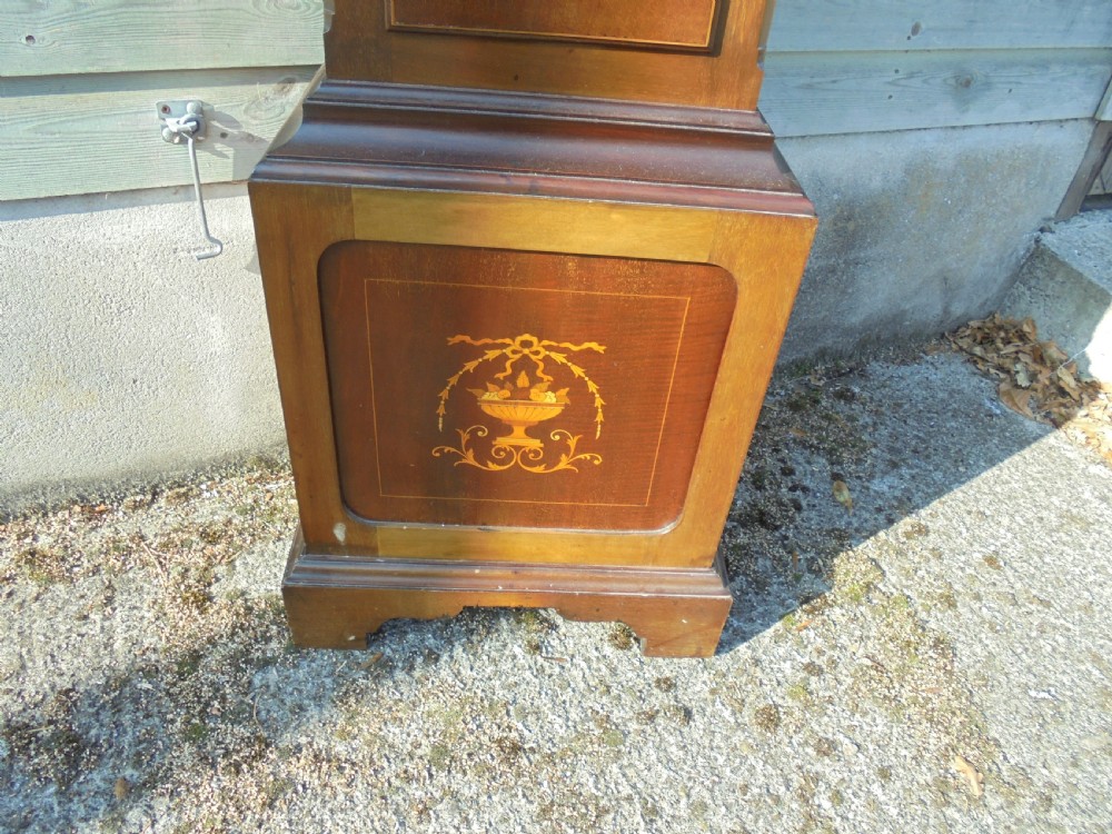 Late 19th century marquetry long case Grandfather clock View V