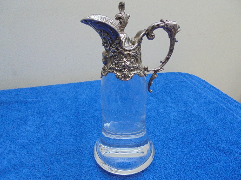 Victorian silver  plated Claret jug