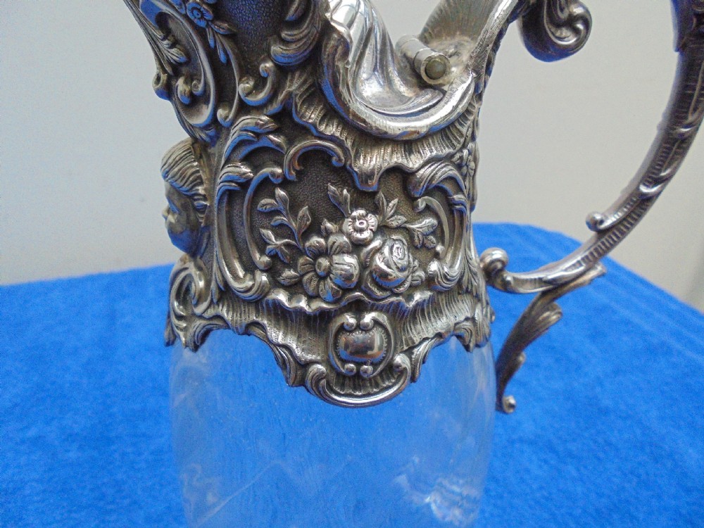 Victorian silver  plated Claret jug View III