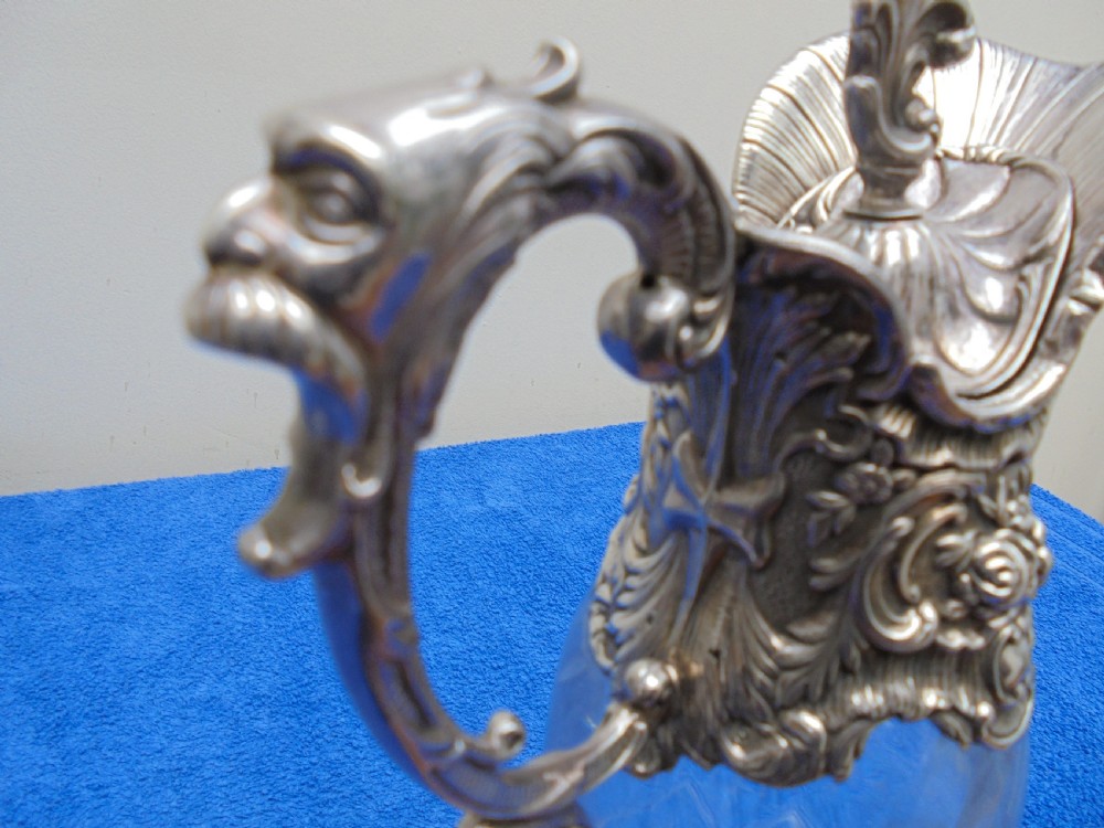 Victorian silver  plated Claret jug View V