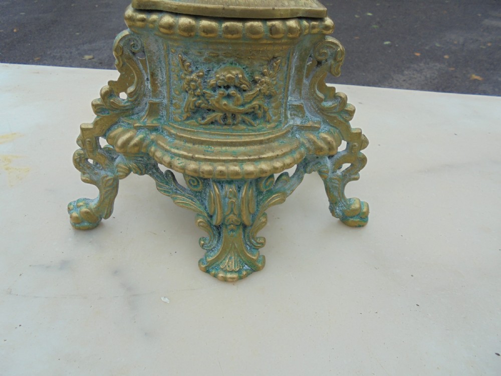 Pair of  French brass five branch candelabra  View III