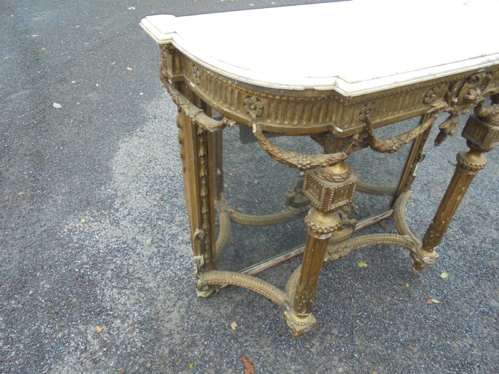 18th century French gilt console with marble top View II