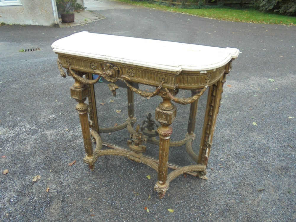 18th century French gilt console with marble top View IV