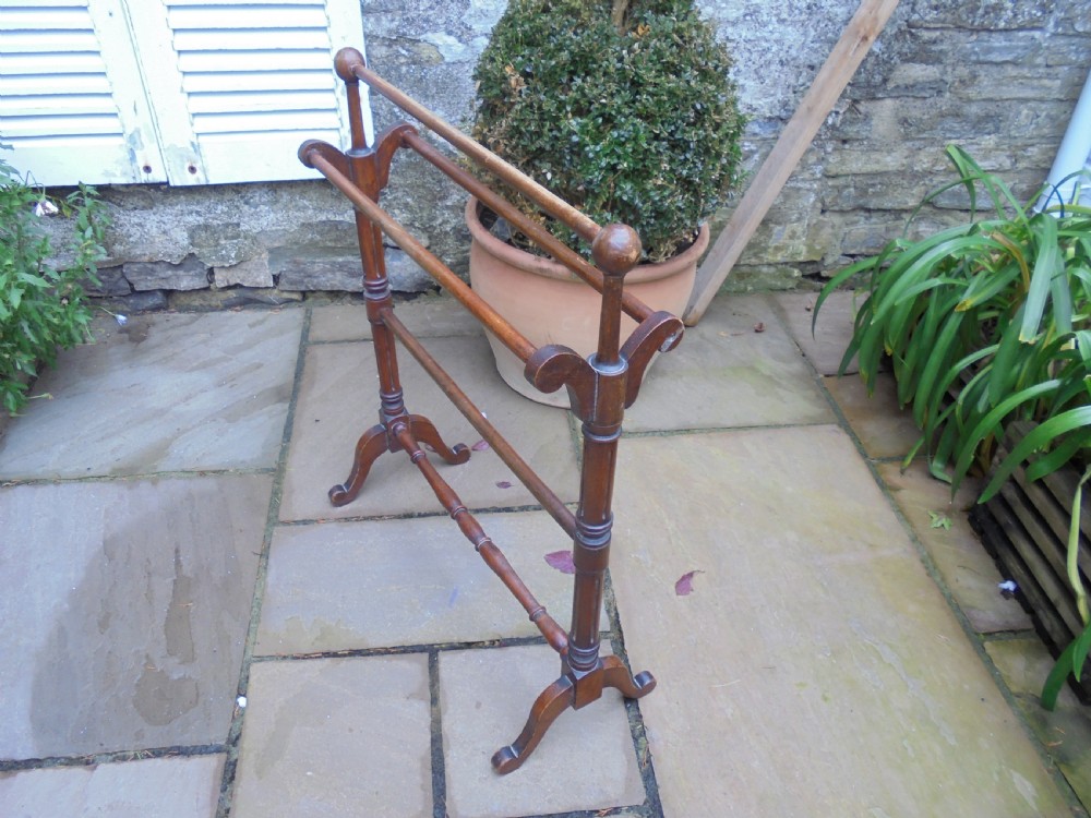 Victorian mahogany towel rail View III