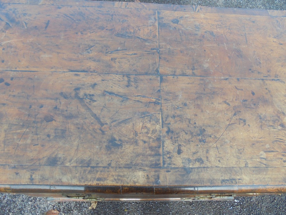 Queen Anne period walnut veneer chest of drawers View XI