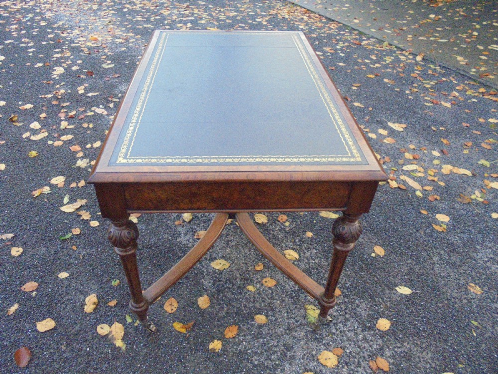 Maples of London centre room walnut writing desk View II