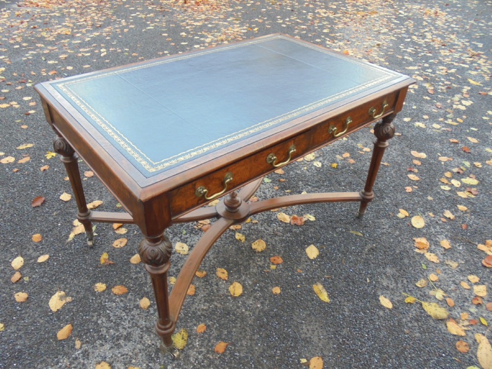Maples of London centre room walnut writing desk View III