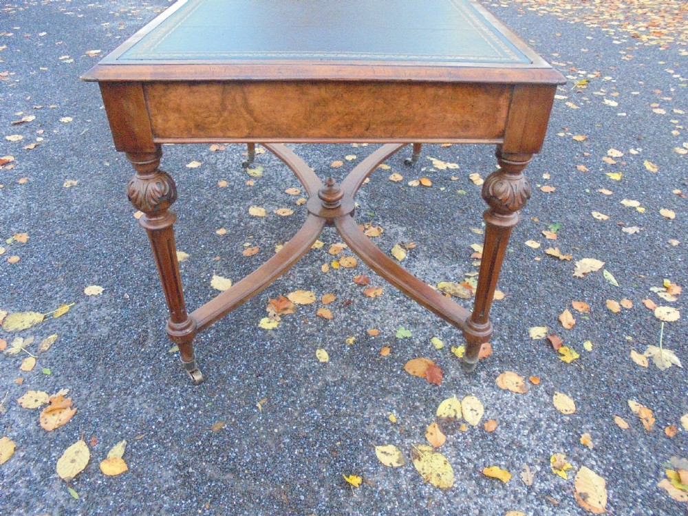 Maples of London centre room walnut writing desk View V