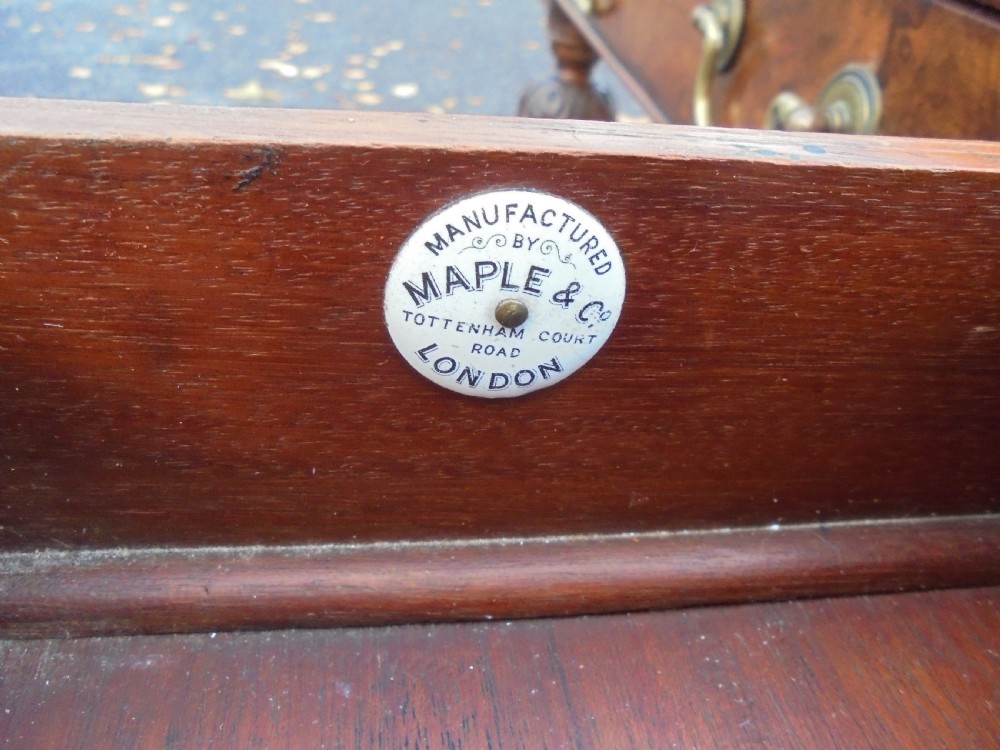 Maples of London centre room walnut writing desk View VI