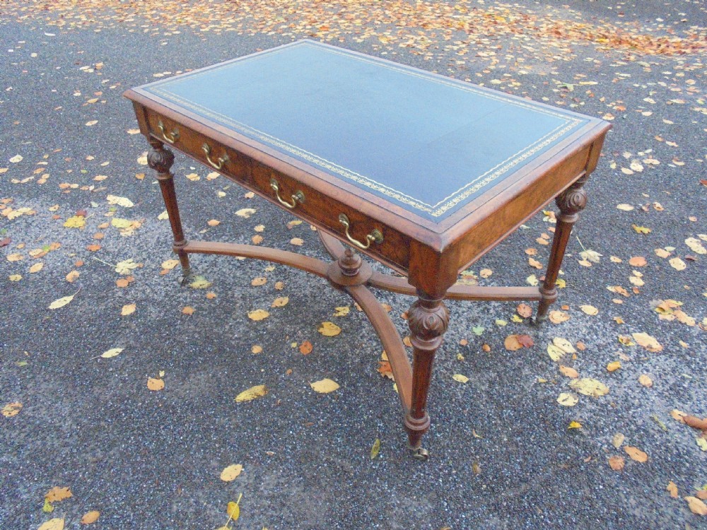 Maples of London centre room walnut writing desk View VII