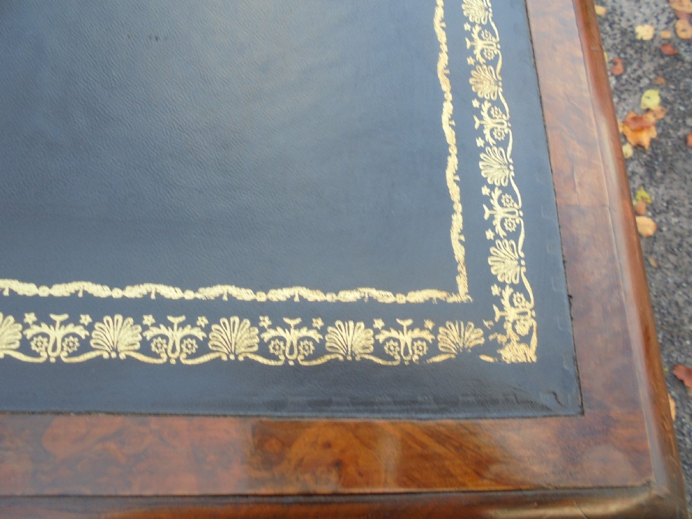 Maples of London centre room walnut writing desk View VIII