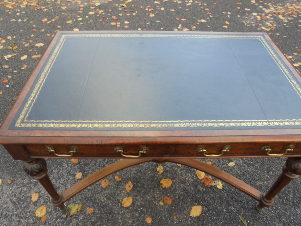 Maples of London centre room walnut writing desk View IX