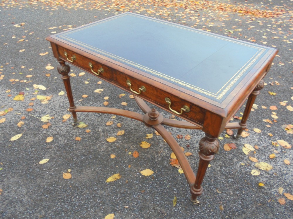 Maples of London centre room walnut writing desk View XII