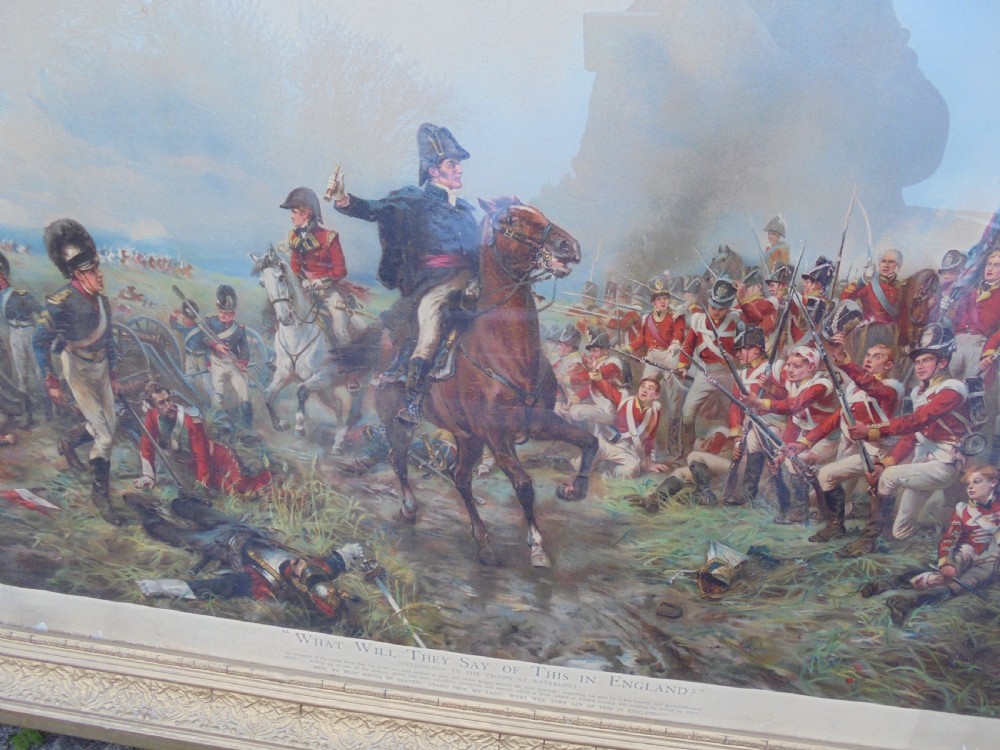 Victorian framed print Wellington at Waterloo View III
