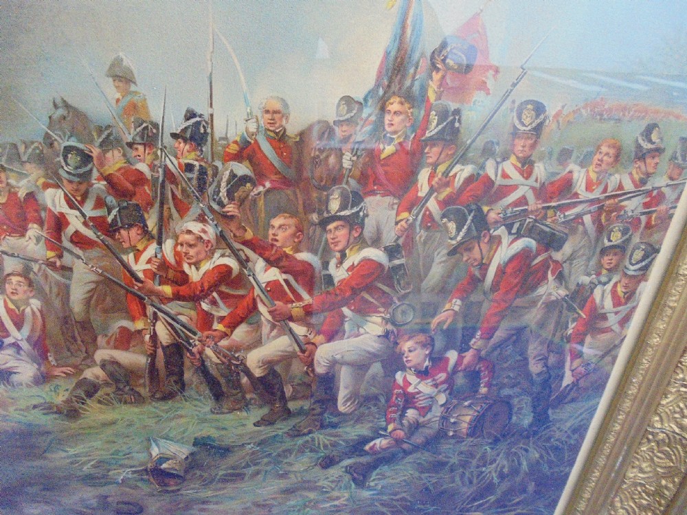 Victorian framed print Wellington at Waterloo View VI