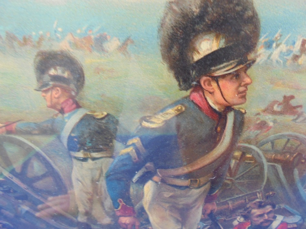 Victorian framed print Wellington at Waterloo View VIII