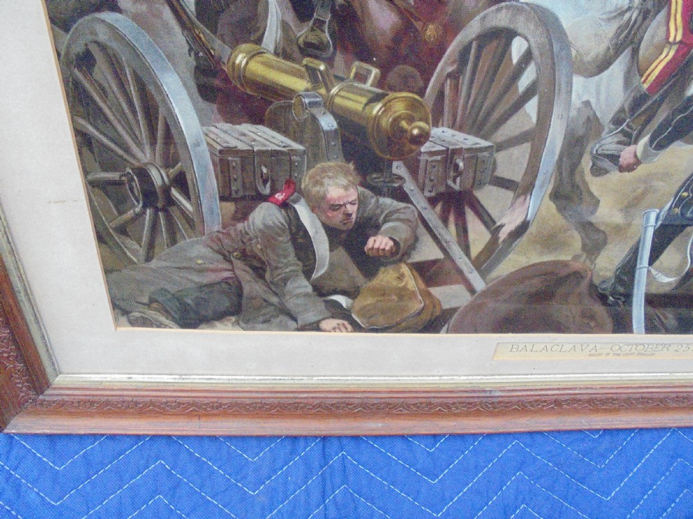 Victorian framed coloured print BALACLAVA View II