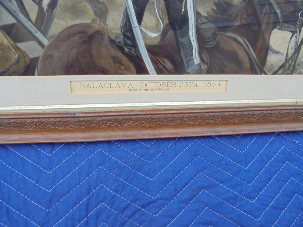 Victorian framed coloured print BALACLAVA View IV