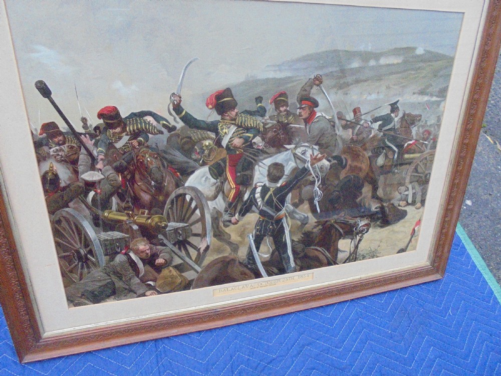 Victorian framed coloured print BALACLAVA View V