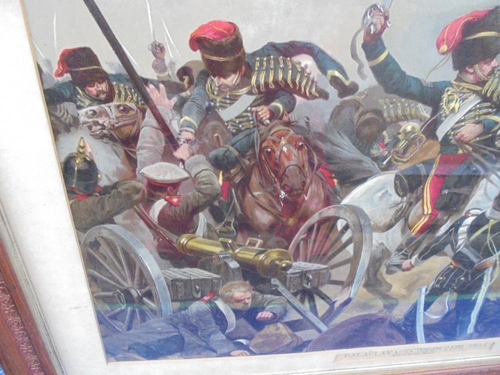 Victorian framed coloured print BALACLAVA View VI