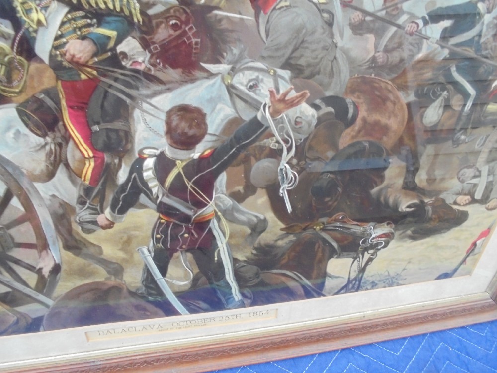 Victorian framed coloured print BALACLAVA View VII
