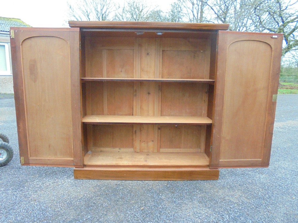 19th century mahogany two door linen cupboard View IV