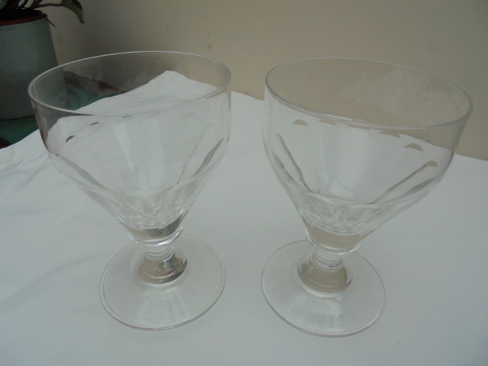 Pair of 19th century glass rummers 