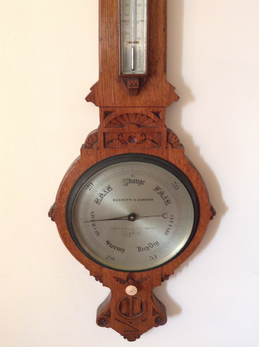 Negretti & Zambra Barometer  Arts & Crafts View II