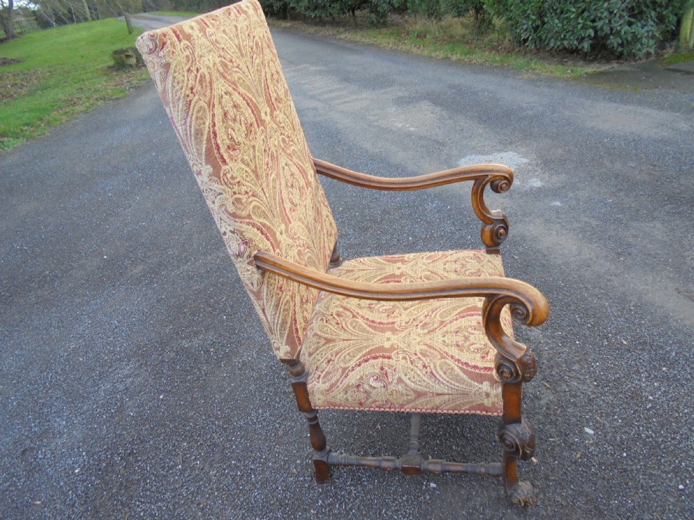 A Gentleman's upholstered armchair of generous proportions View II