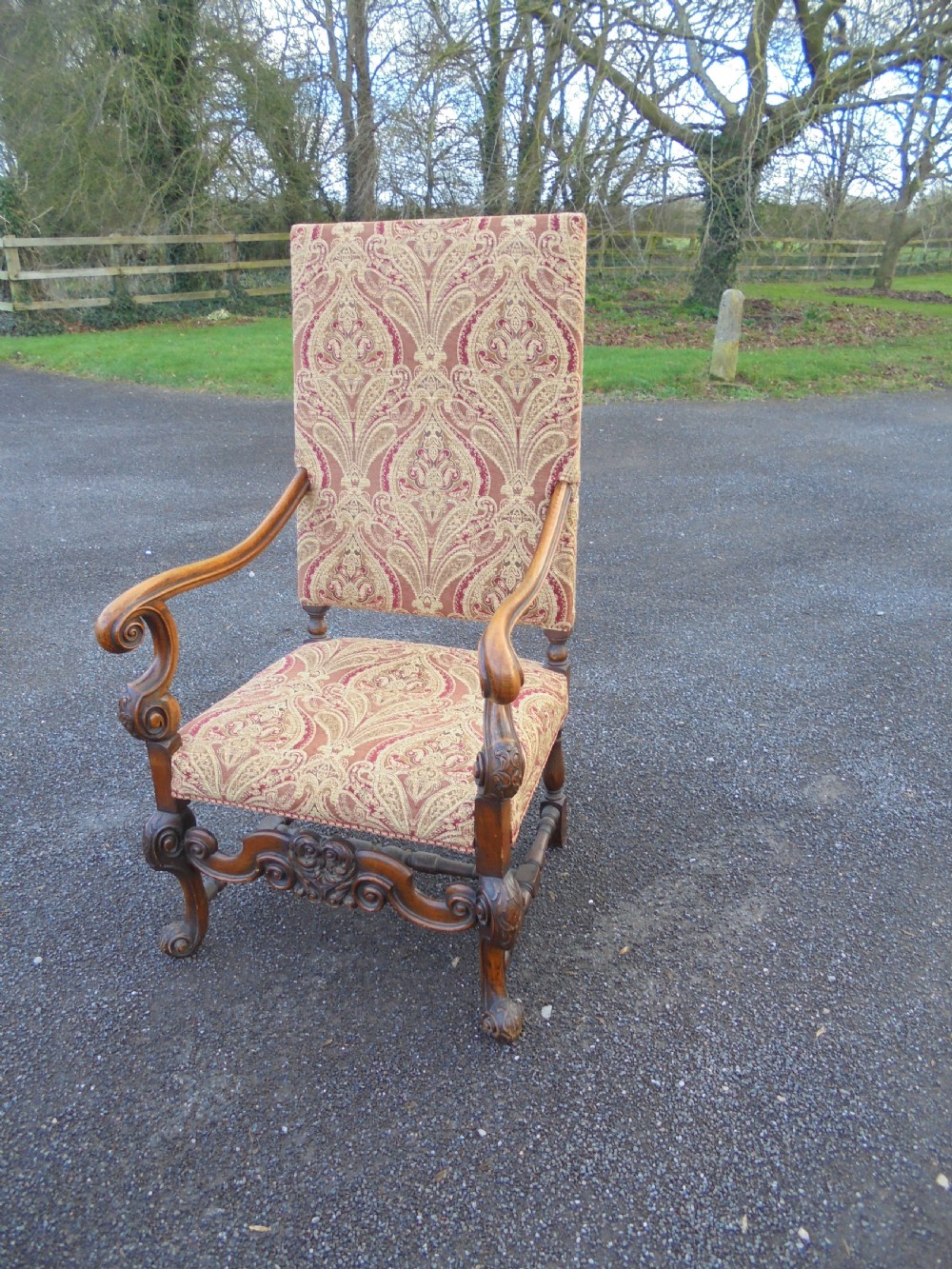 A Gentleman's upholstered armchair of generous proportions View III