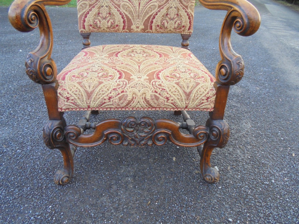 A Gentleman's upholstered armchair of generous proportions View IV