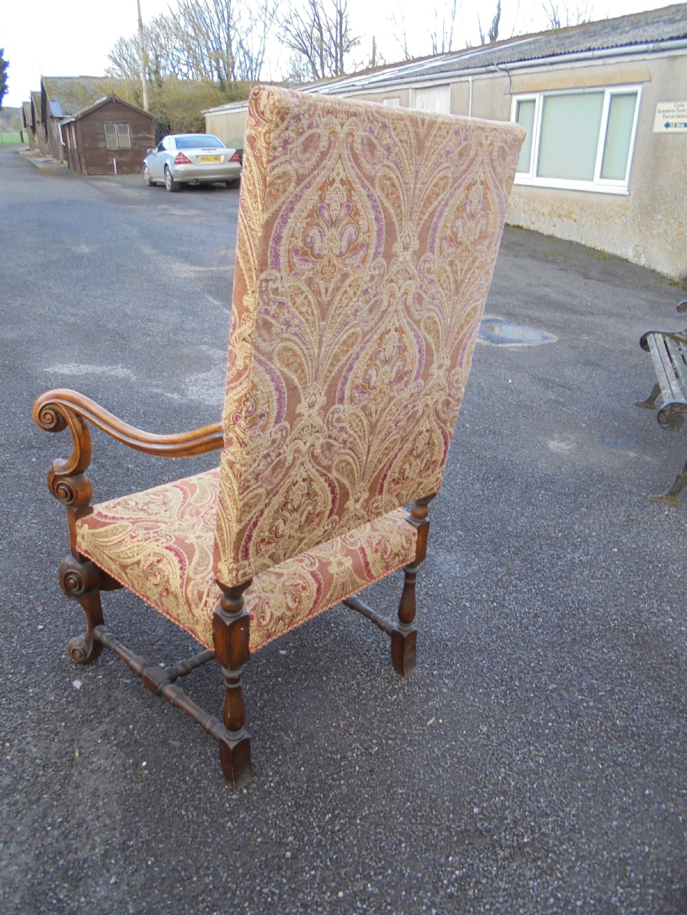 A Gentleman's upholstered armchair of generous proportions View V