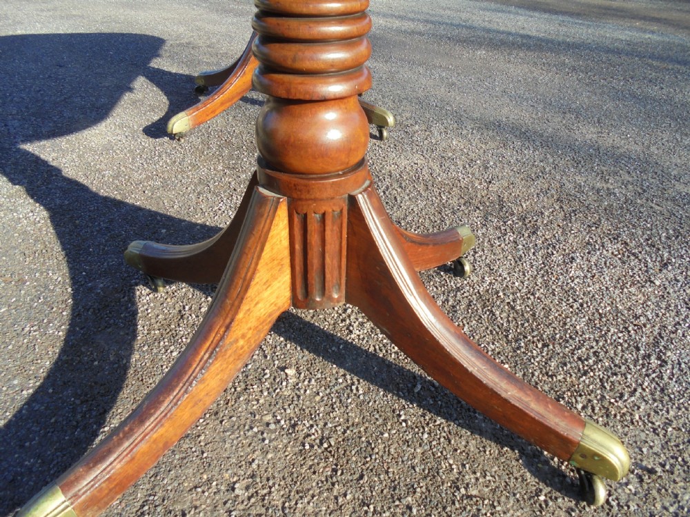 George 3rd Mahogany twin pillar dining table  View VII