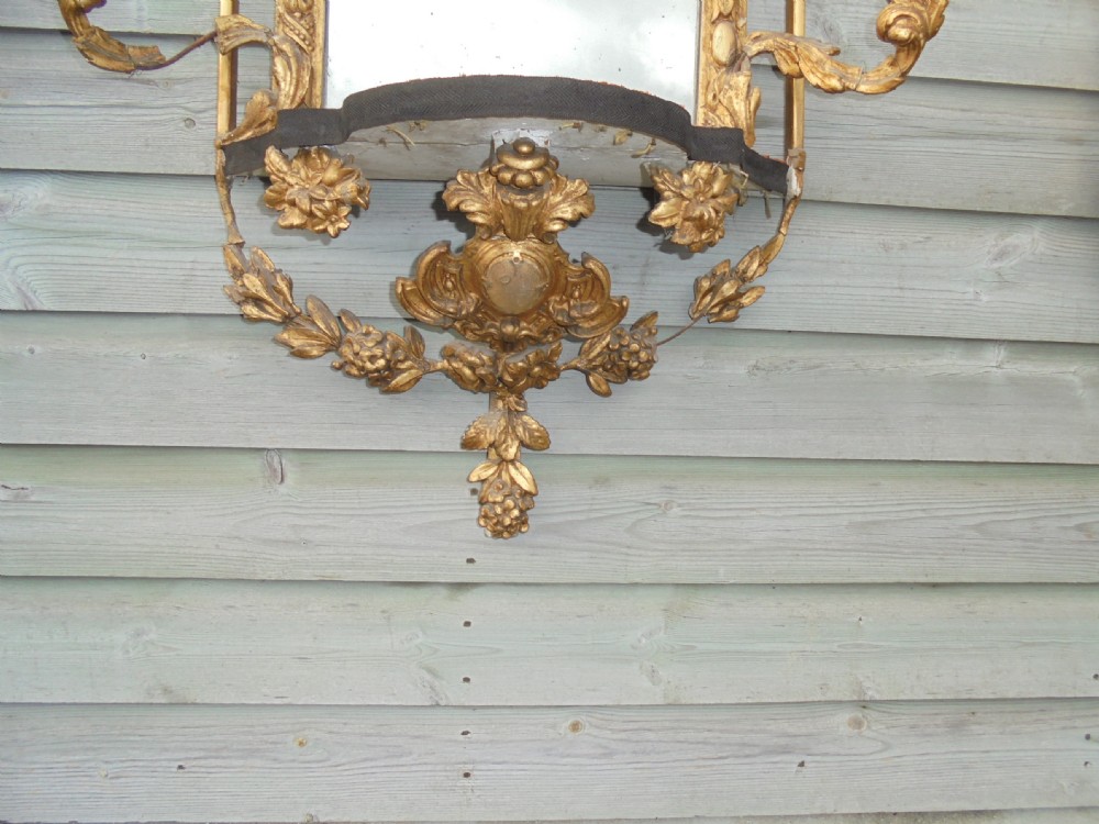 Rare pair of French gilded mirrors 1870 View III