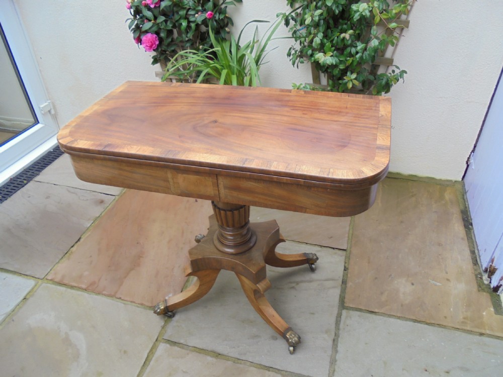 Late Regency mahogany tea table
