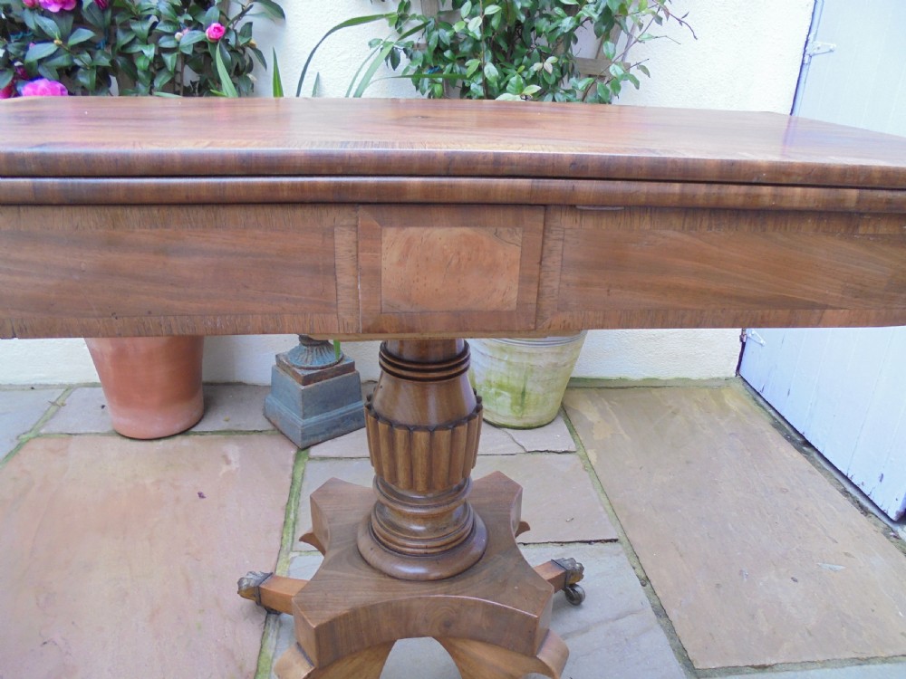 Late Regency mahogany tea table View VI