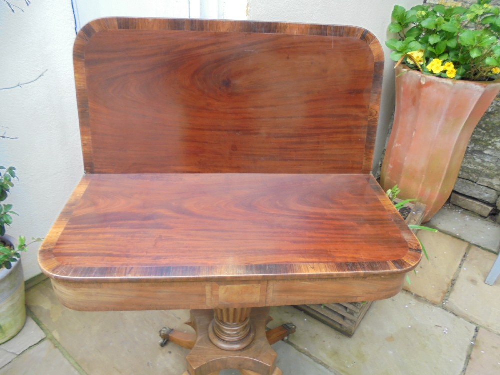 Late Regency mahogany tea table View VII