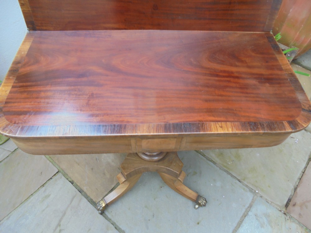 Late Regency mahogany tea table View VIII
